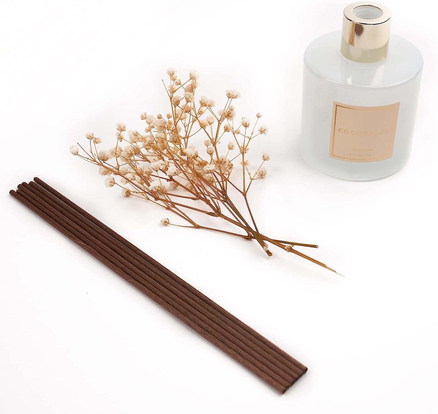 Reed Diffuser Set, 6.7 Oz Clean Linen Scented Diffuser with Sticks Home Fragrance Reed Diffuser for Bathroom Shelf Decor